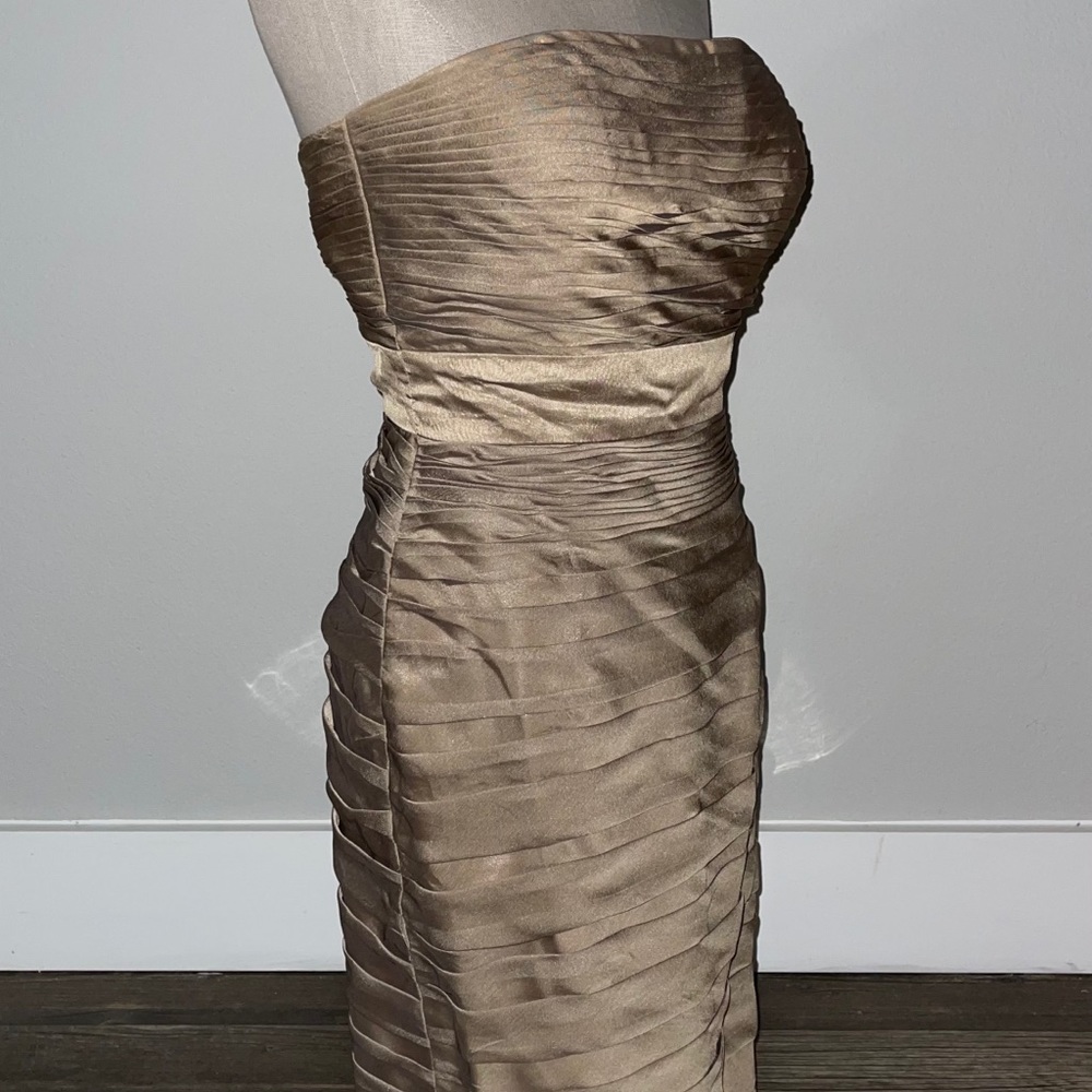 Monique Lihuillier Champagne Cocktail Dress